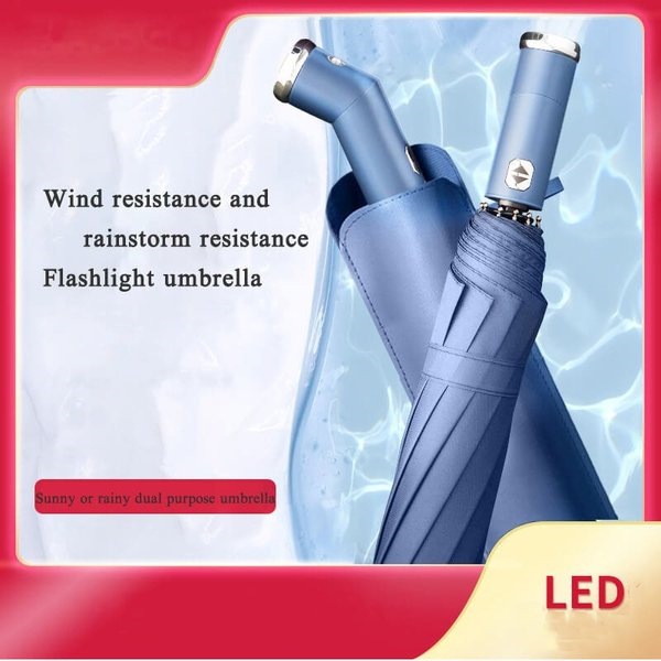 Automatic Umbrella Adjustable Rotating Flashlight Umbrella🔥Hot Sale🔥
