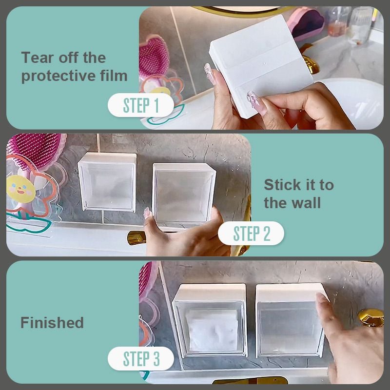 (🔥HOT SALE TODAY - 50% OFF) Self-adhesive Small Storage Box - Buy 3 Get 2 Free