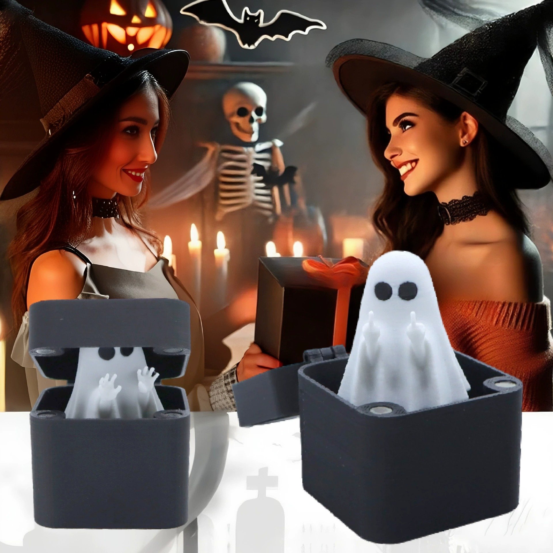🔥🎃👻Halloween Ghost Surprise Gift Box – Spooky Mystery Treats & Fun Holiday Gift for Halloween Lovers