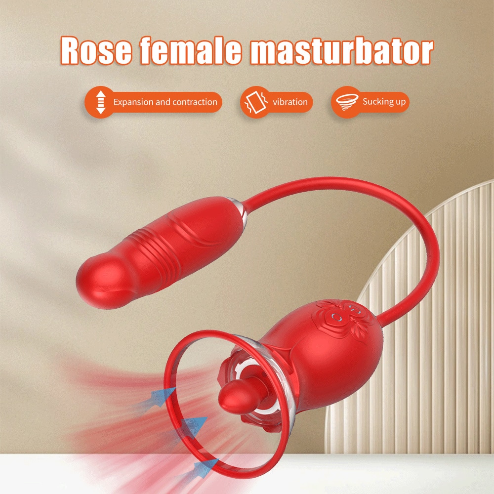 SHEMESIX - Women's Rose Vibrator Tongue Licking Vibration Inhalation Egg Vibration Masturbation Device