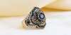 🔥Last Day 75% OFF🎁 Turkish Style Rhombus Blue Gemstone Vintage Ring