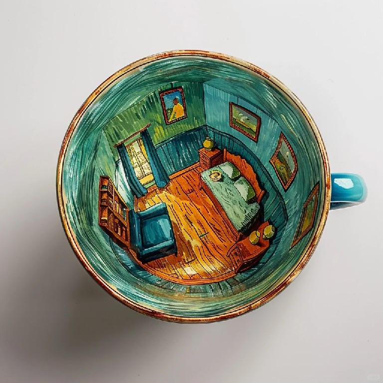 Van Gogh's Bedroom 3D Illusion Mug