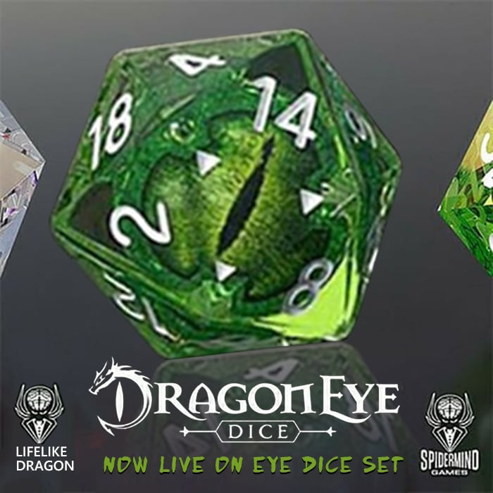 (❤Early Mother's Day Sale - 50% OFF) Lifelike Green Dragon Eye Dice Set - Buy 2 Get 1 Free