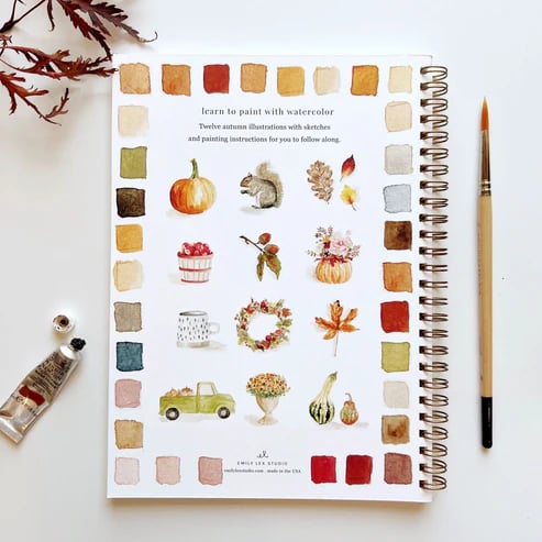 🔥LAST DAY 55% OFF - 🖼️Beginner-Friendly💕 Watercolor Workbook