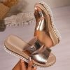 Women's Silver Zipper Hollow Fashion Sandals