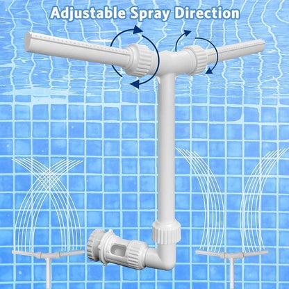 🎁TikTok Last Day Sale - 70% OFF🔥Solar Pool Fountain with Lights Dual Arc - Above/Inground Pool Fountain Lights with Remote Control