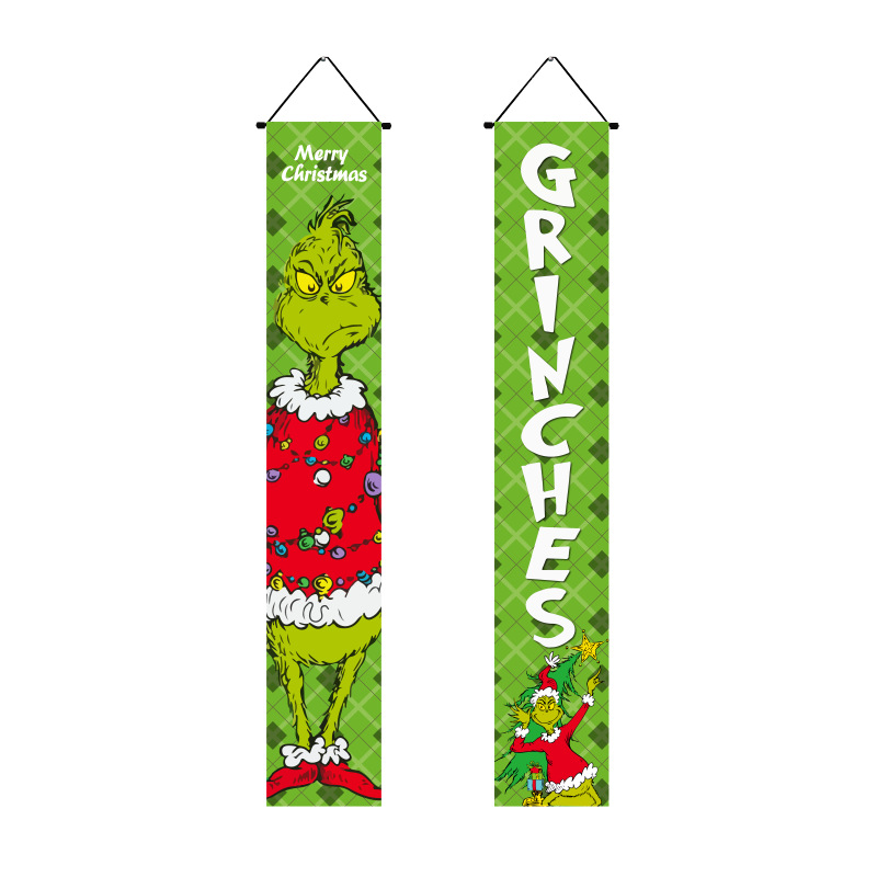 🎄Early Christmas Sale🎁-Green sully Grinch outdoor porch couplet