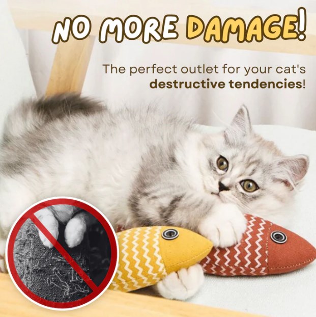 Last Day Sale-Fish Catnip Toy