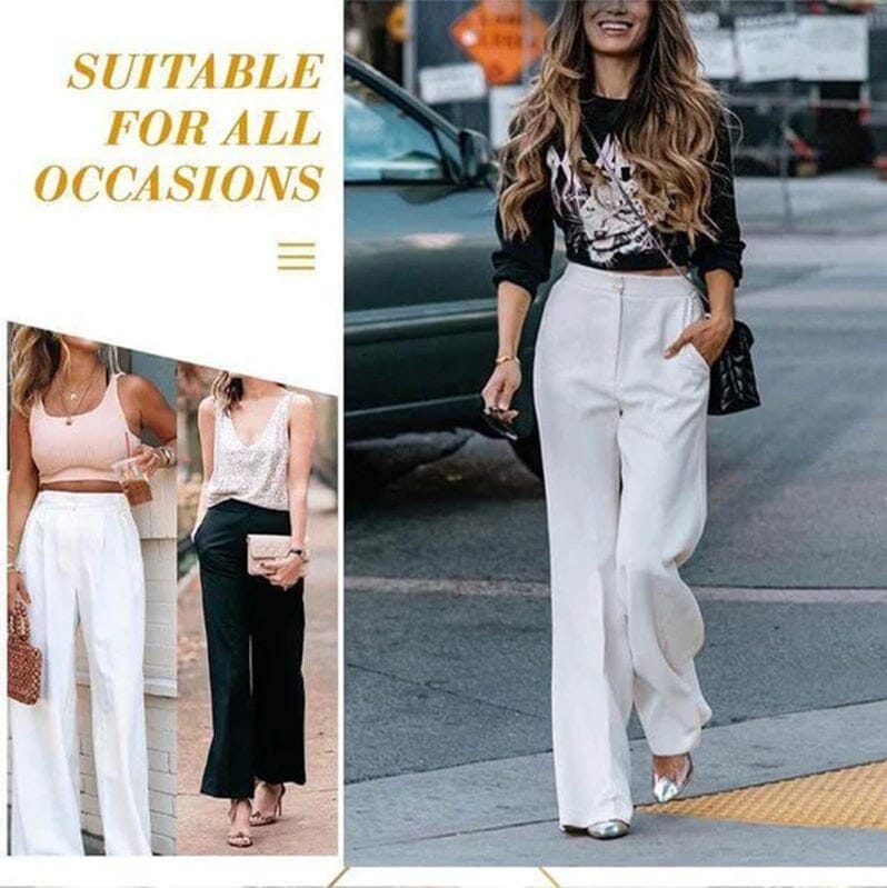 (🔥Last Day Promotion - 50%OFF) High Waist Tailored Wide Leg Pants