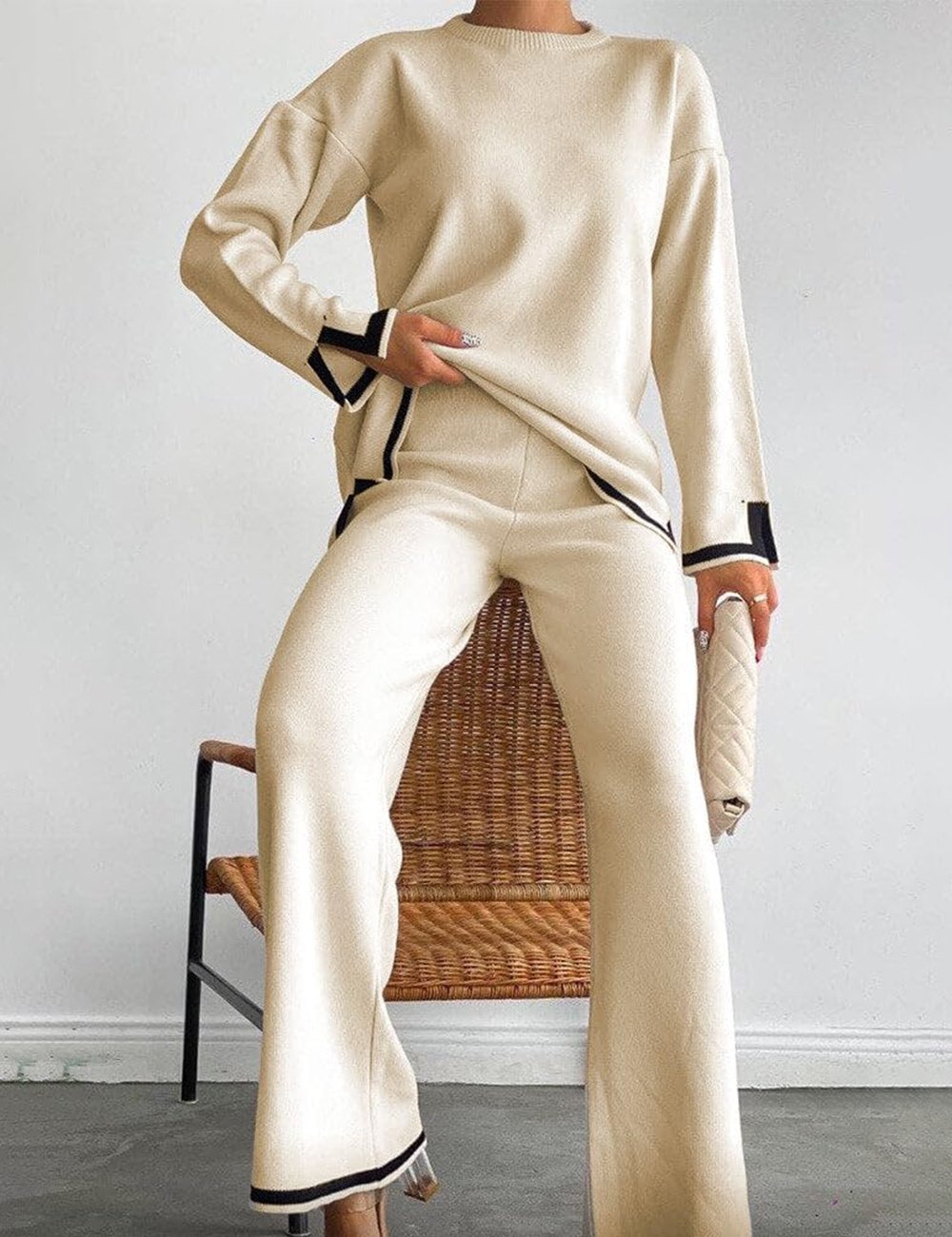 [Last Day Promotion] Classy Elastic Knit Lounge Set (LIMITED TIME FREE SHIPPPING)