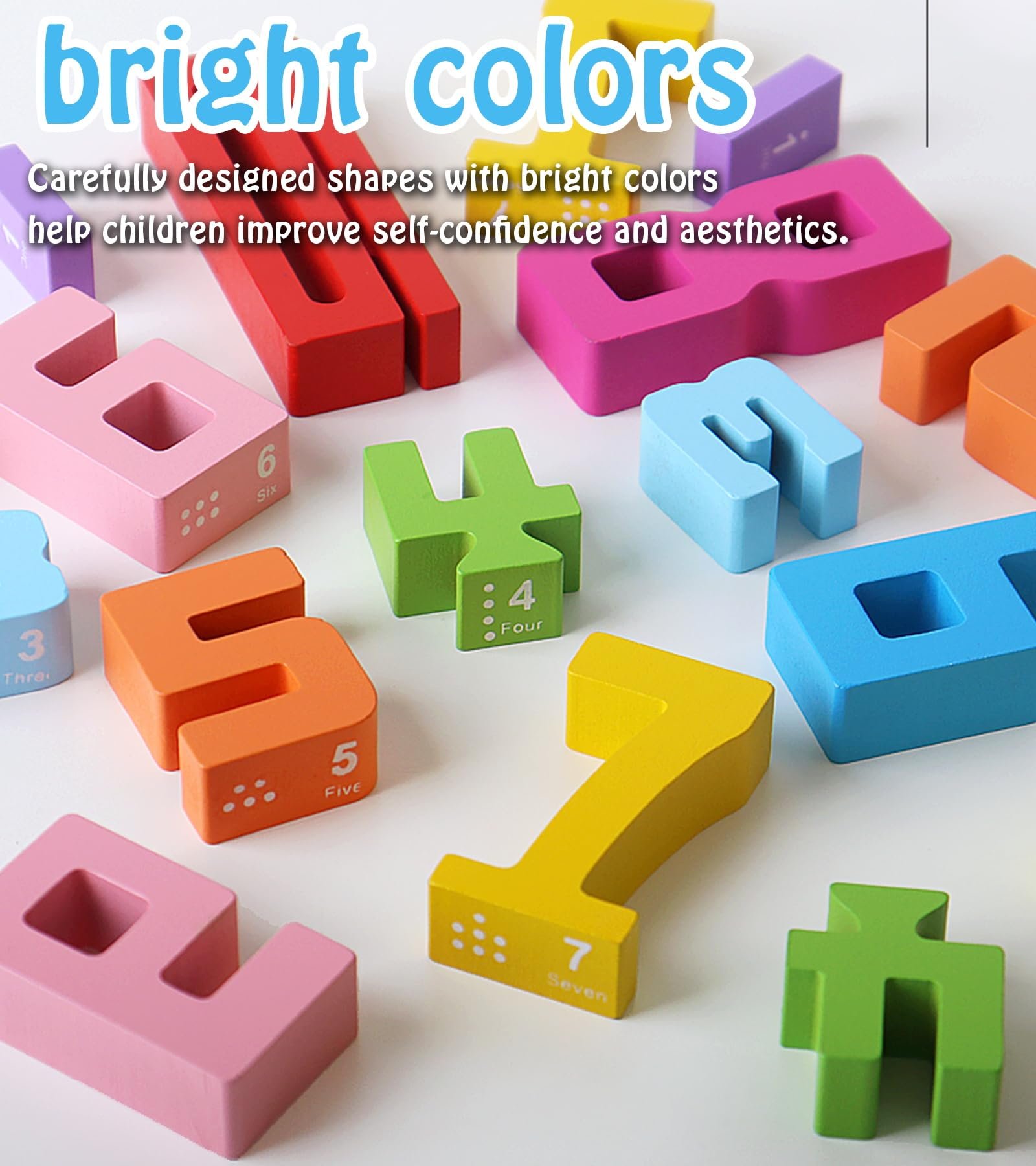 🥇Montessori-Inspired Wooden Number Building Blocks