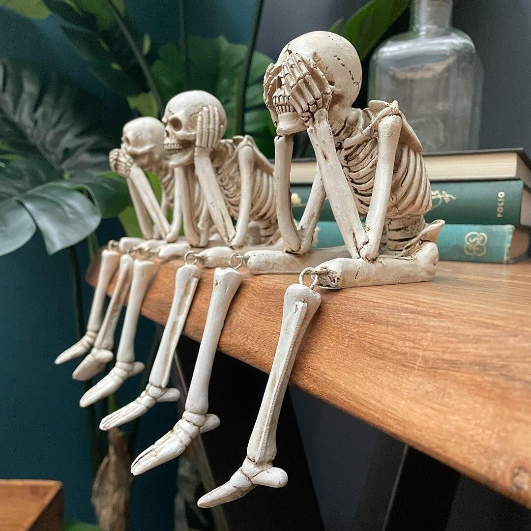 💥LAST DAY SALE 50% OFF💥See Speak Hear No Evil Skeleton Figurines