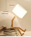 💥LAST DAY SALE 50% OFF💥Wooden Robot Shape Table Lamp