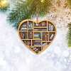 💝Book Lovers Heart Ornament(2D Flat)