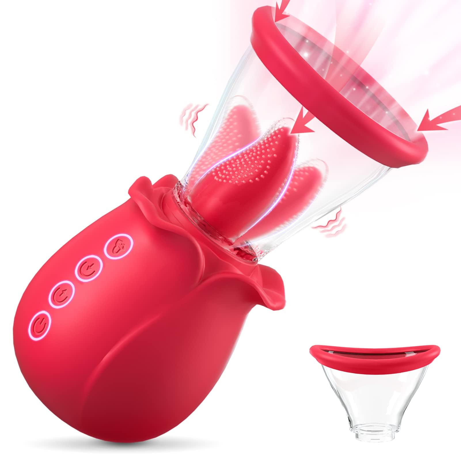 3 in 1 Sucking &Licking Rose Vibrators