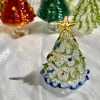 Handmade Glass Christmas Tree Statue, Green Glass Tree Decoration, Festive Christmas Tree, Christmas Sculpture Decoration, Christmas Gifts