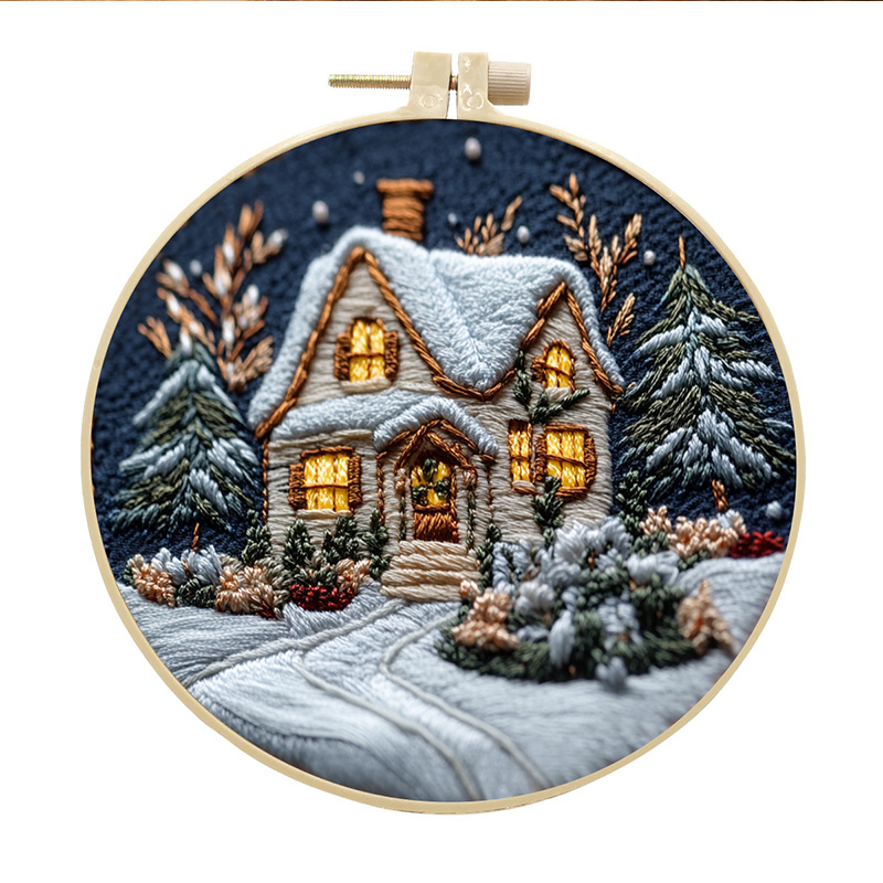 🎄🎅Christmas Presale - 49% OFF  Christmas house Embroidery KIT