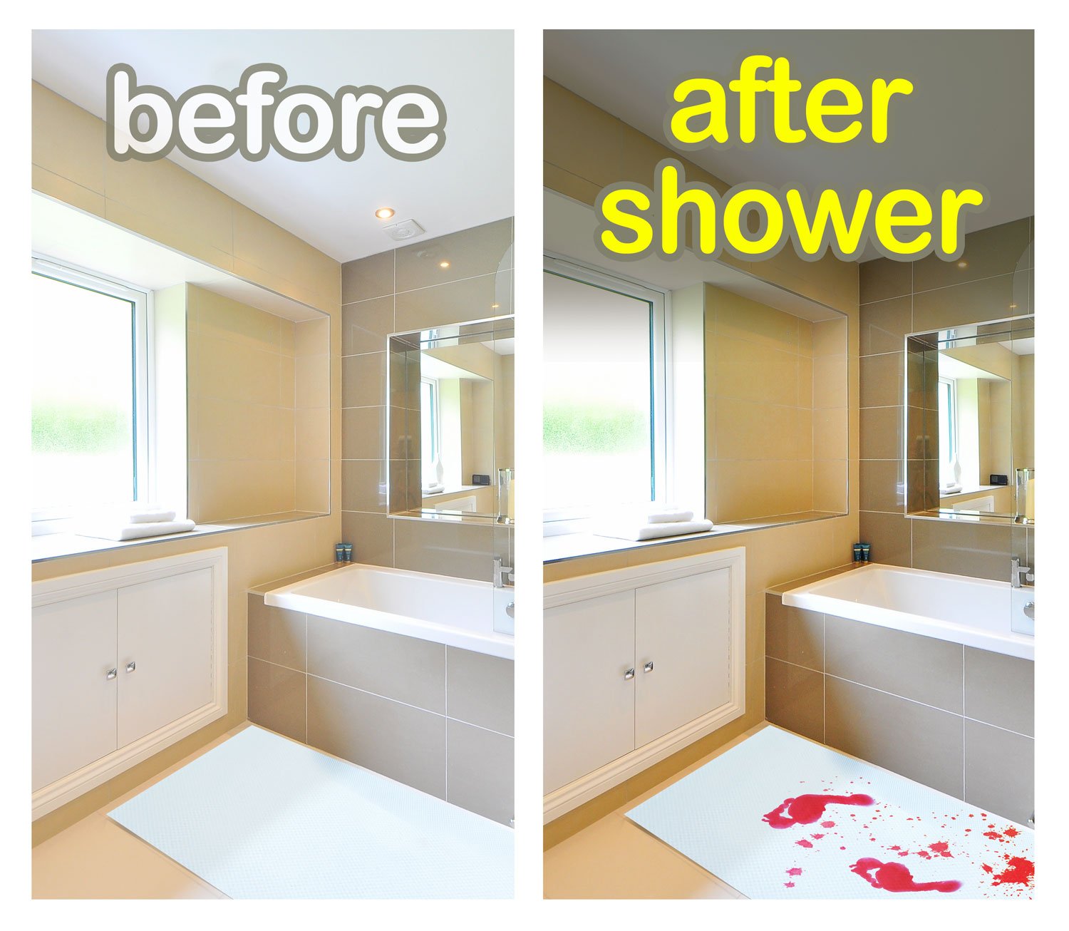 Bloody Color Changing Bath Mat-Buy 2 Free shipping