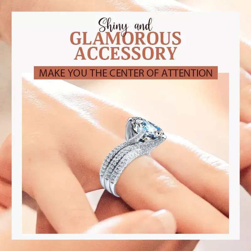 🔥(Early Mother's Day Sale - 50% OFF) 3 Carat Super Sparkling Moissanite Ring🎁Best Mother's Day Gifts