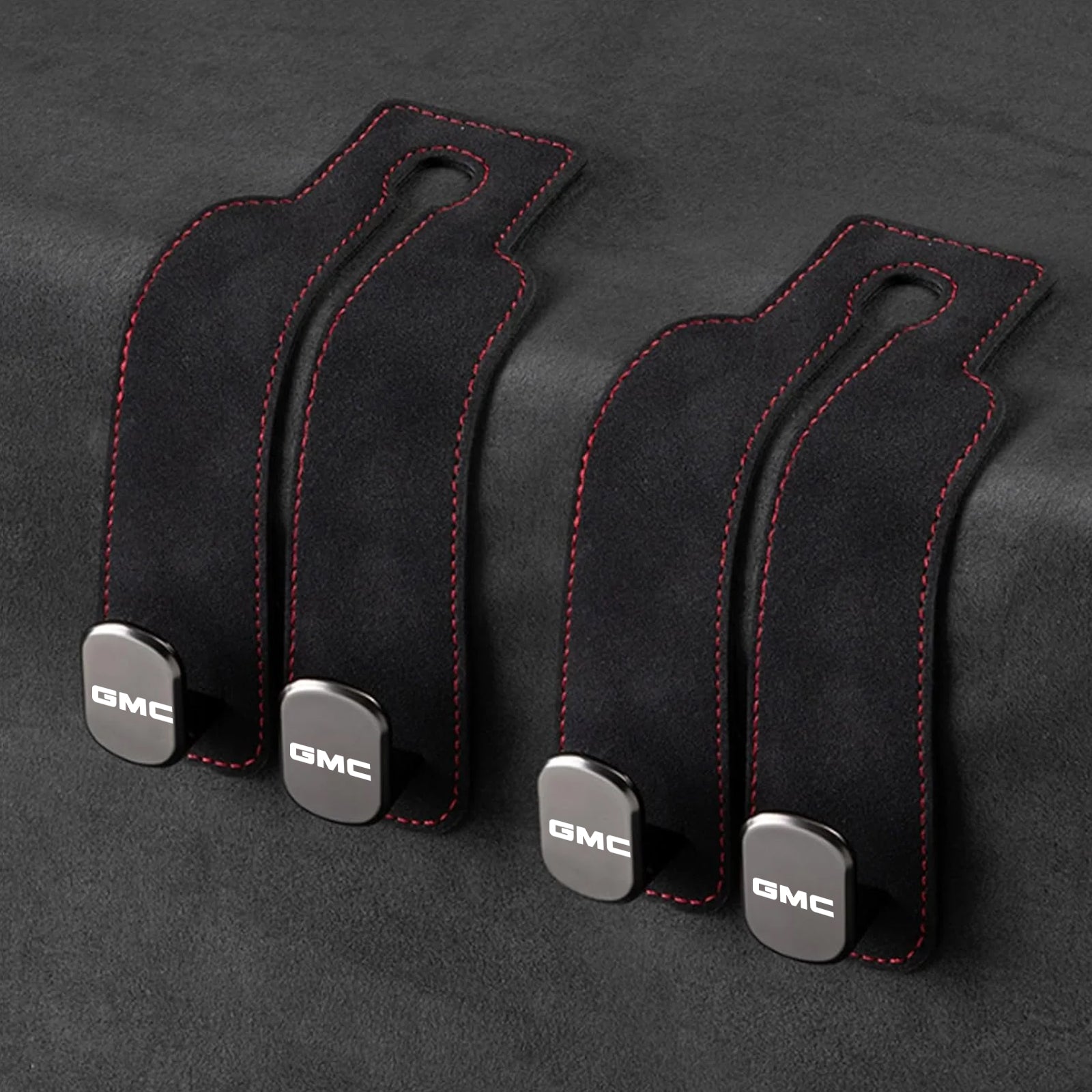 TwinHook Leather Car Headrest Hangers