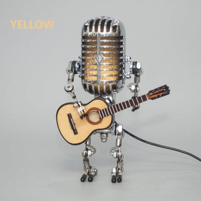 🔥Last Day Promotion - 60% OFF🎁🤖Vintage Metal Microphone Robot Desk Lamp🎸