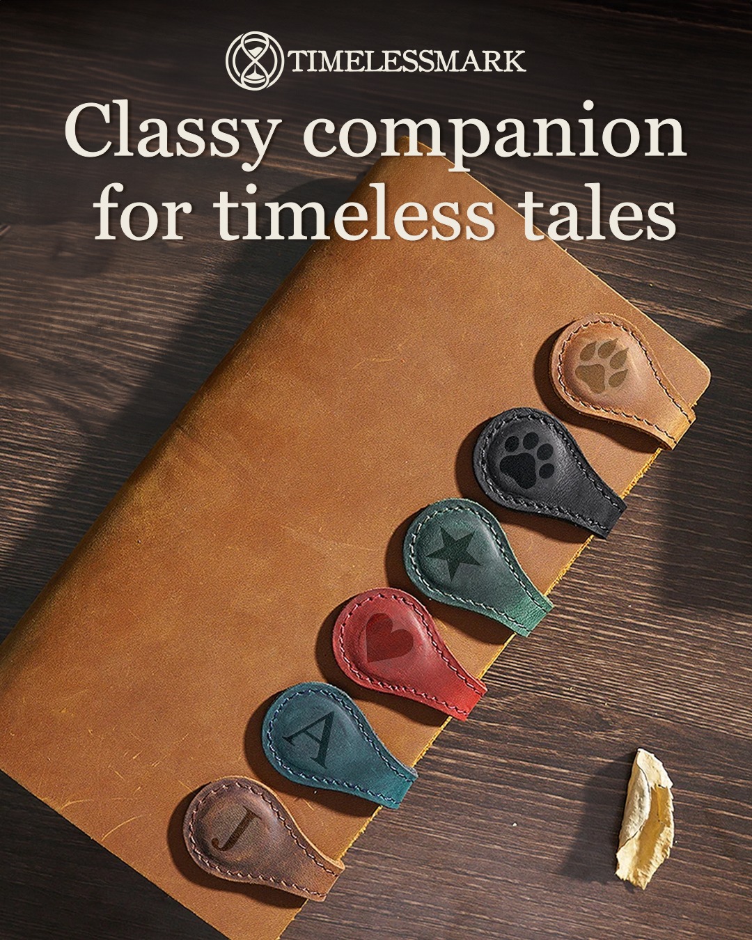 TimelessMark - LAST DAY SALE 70% - Magnetic Leather Bookmark