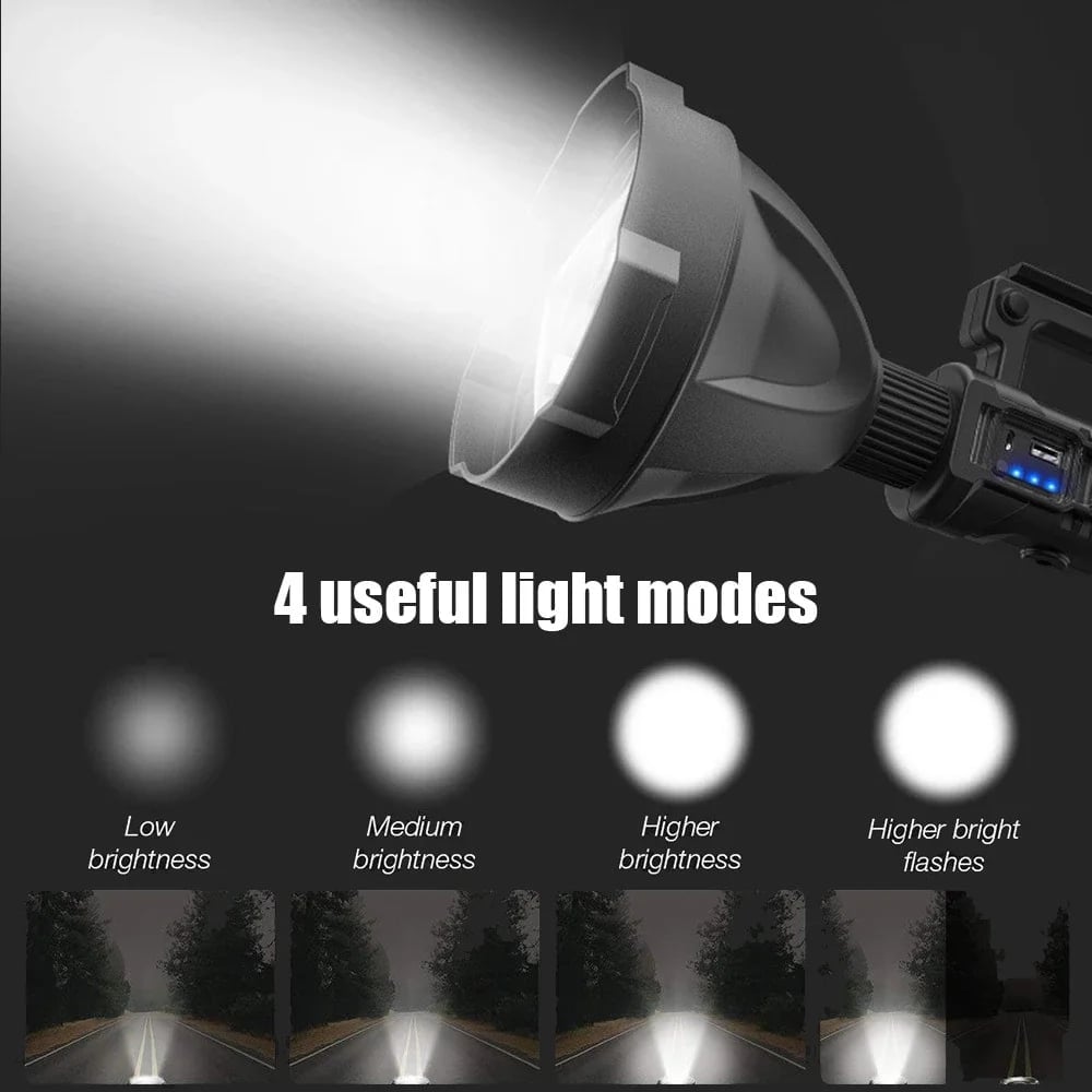 ⏰Promotion 48% OFF - Rechargeable Handheld Spotlight Flashlight 90000 High Lumens