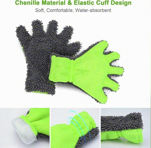 🔥Last Day 50% OFF- Double-sided Five-finger Car Wash Gloves