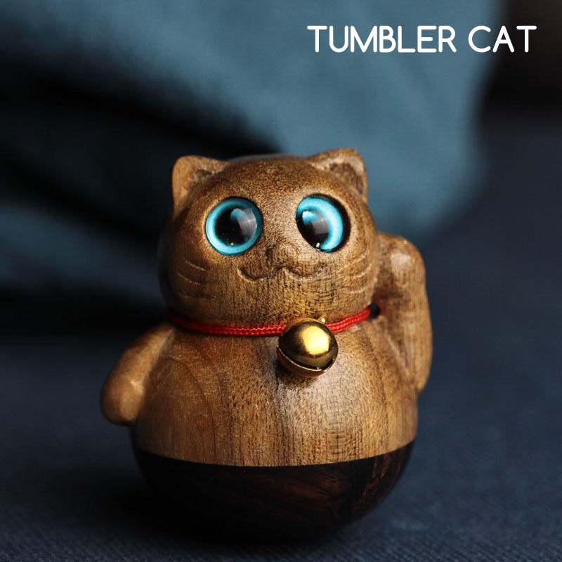 Sandalwood hand-carved wood cat - Buy 6 Get Extra 20% OFF&Free shipping