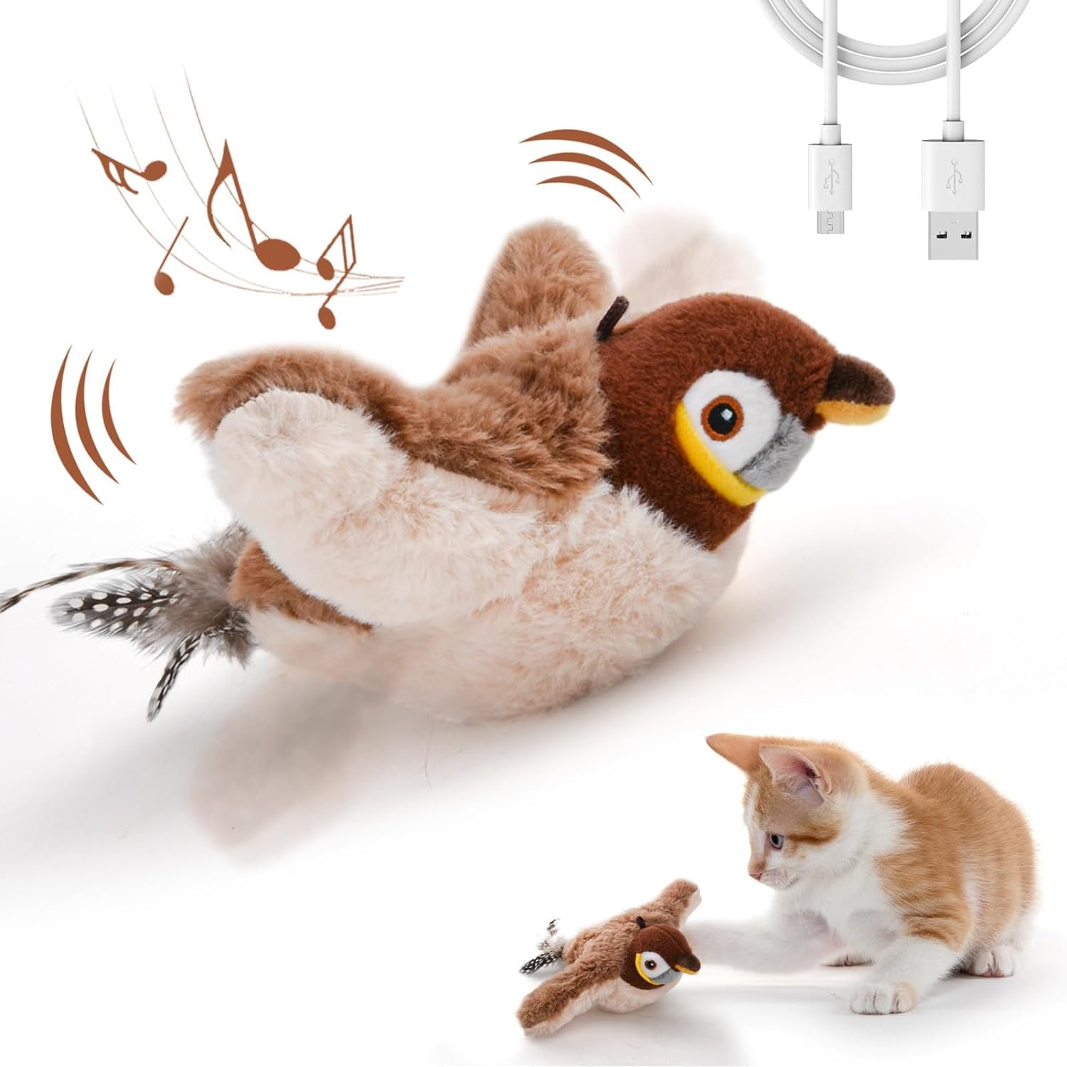 🔥Last Day 49% OFF - 🐾Interactive Chirping Bird Cat Toy