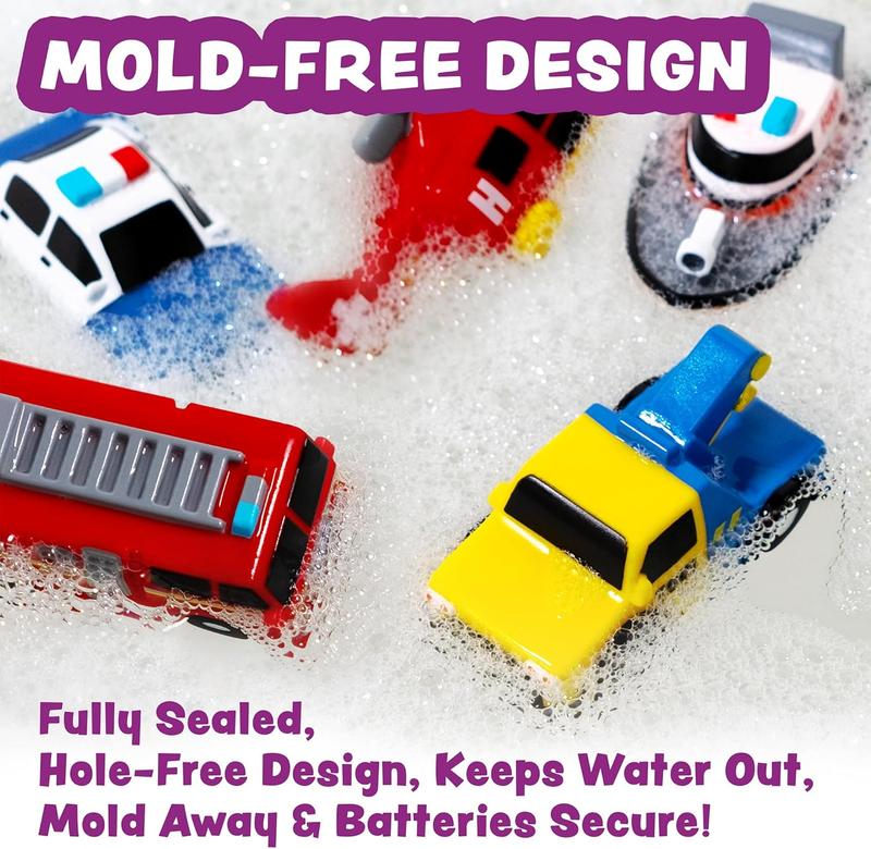 🔥LAST DAY 50% OFF🔥Emergency Cars Light Up Bath Toys