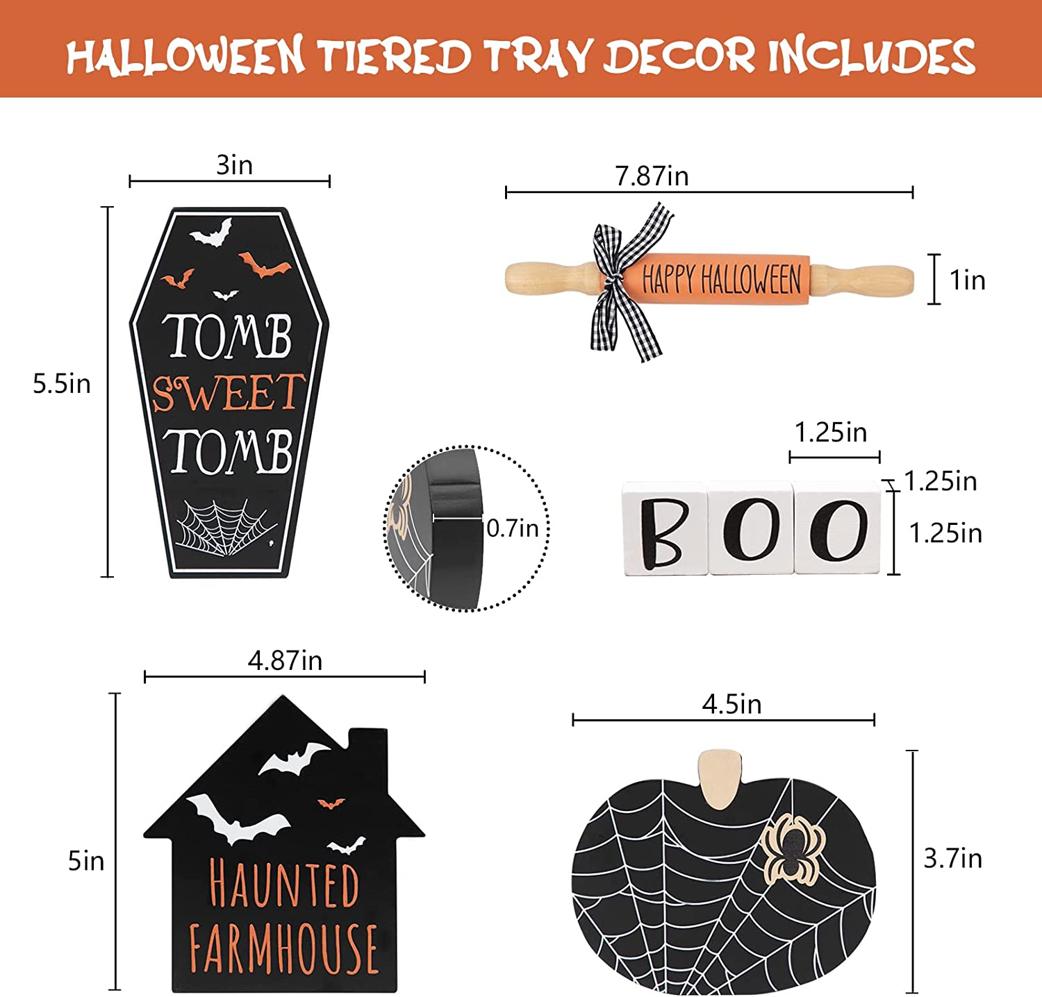 (😈Halloween Hot Sale-49% OFF)Halloween Tiered Tray Decorations 🎉Buy 2 Get Free Shipping