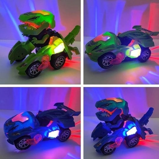 PERFECT GIFT FOR KIDS🎁 LED DINOSAUR TRANSFORMATION CAR TOY