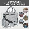 Grey Dog Travel Bag for Supplies - Includes Travel Bag, Travel Dog Bowls, Food Storage - Airline Approved Dog Bags for Traveling - Dog Travel Accessories for Camping, Beach