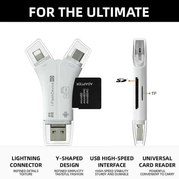 (🔥Last Day Promotion- SAVE 48% OFF)4-in-1 Media Transfer Card Reader-Buy 2 Free Shipping