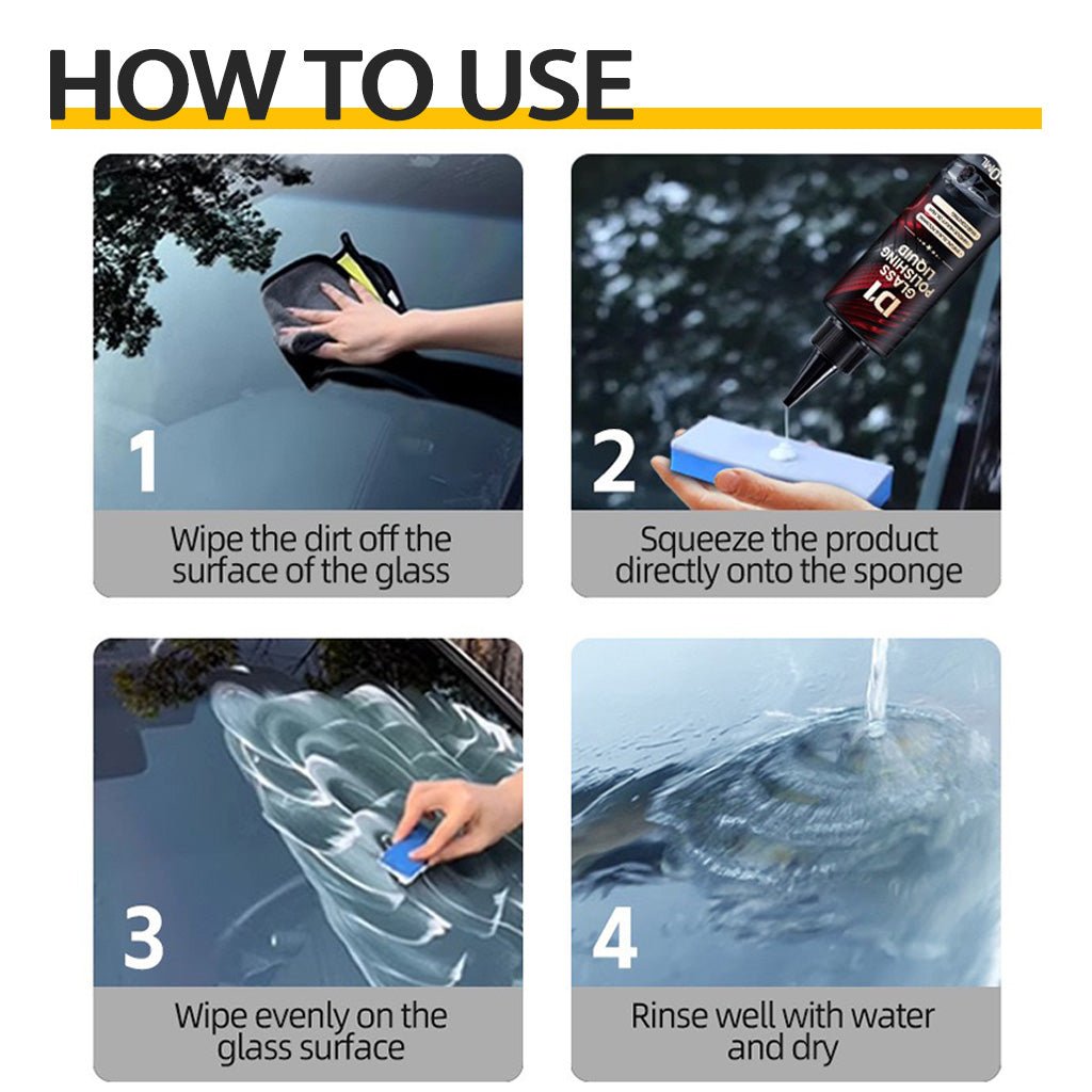 Car Glass Polishing Compound Windshield Cleaner Glass Oil Film Remover
