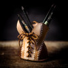 Leather Corset Pencil Cup