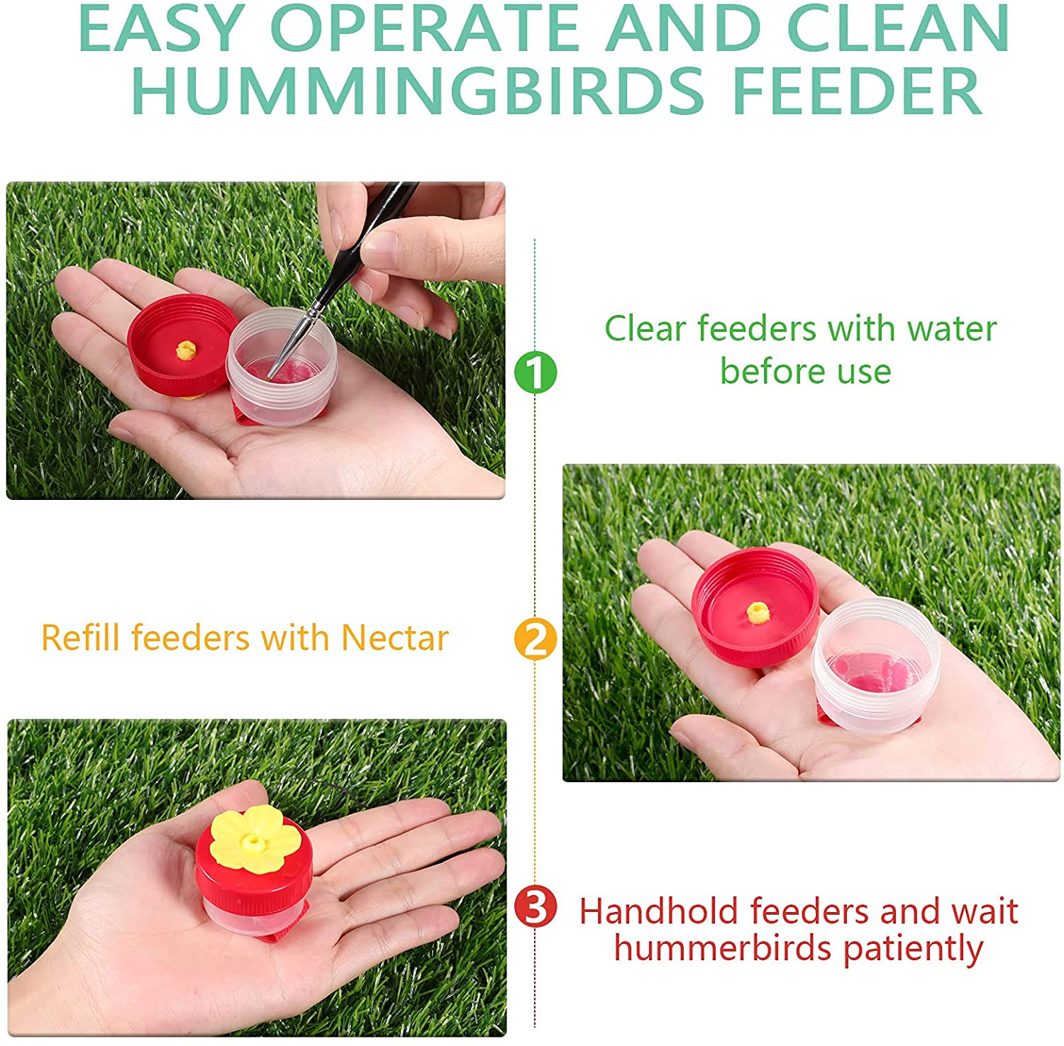 (💗Mother's Day Gift-40% OFF) Hummingbird Hand Feeder-BUY 5 GET 3 FREE&FREE SHIPPING