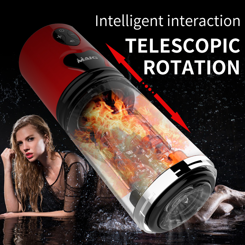 SHEMESIX - Fully Automatic Telescopic Rotating Masturbation Cup Male Masturbation Device Adult Sex Toys