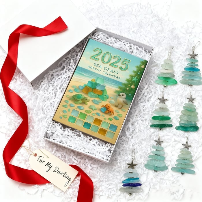 🔥HOT-SALE-🌊🎄Sea Glass Christmas Tree Advent Calendar