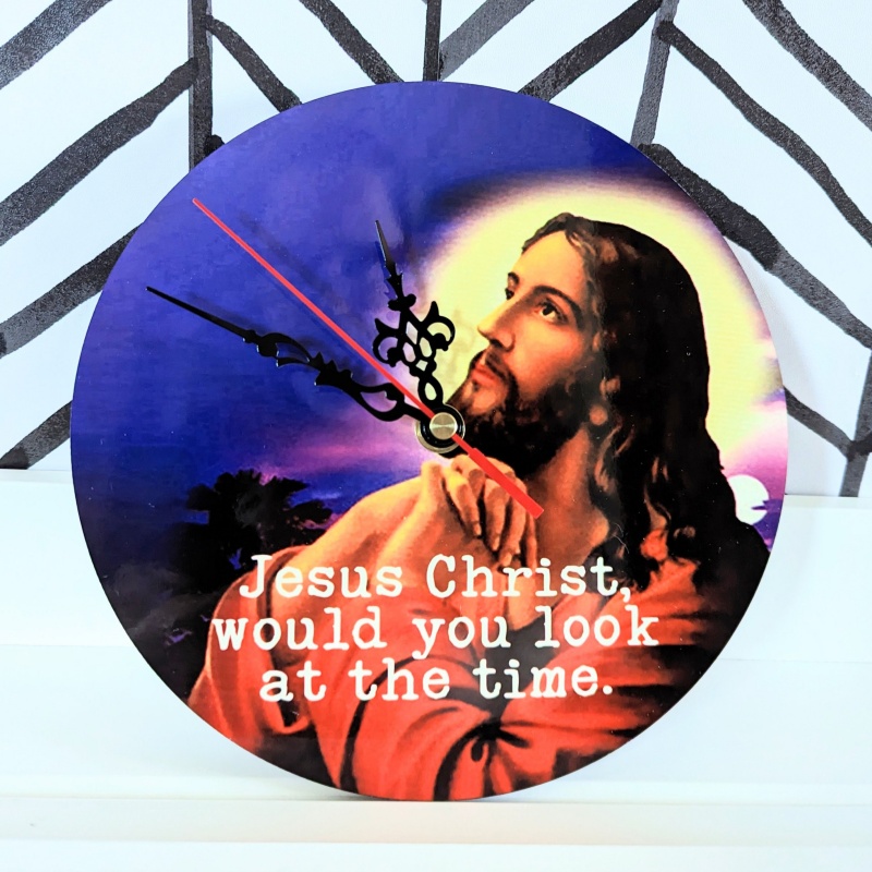 Funny Jesus Christ wall clock