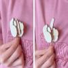 ✨Early Christmas Sale 49% OFF--🤣Funny Wooden Finger Brooch