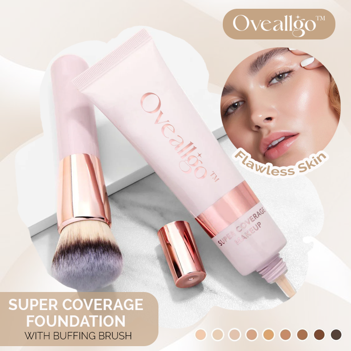 Last Day Promotion 70% OFF - 🔥Super Coverage Foundation with Buffing Brush