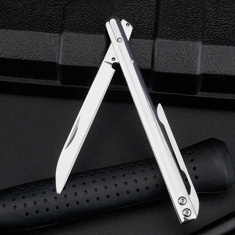 Portable stainless steel folding pen knife