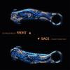 Blue Dragon Knife Dark Side-9Cr18Mo BLADE Pocket Folding Knife With Sheath