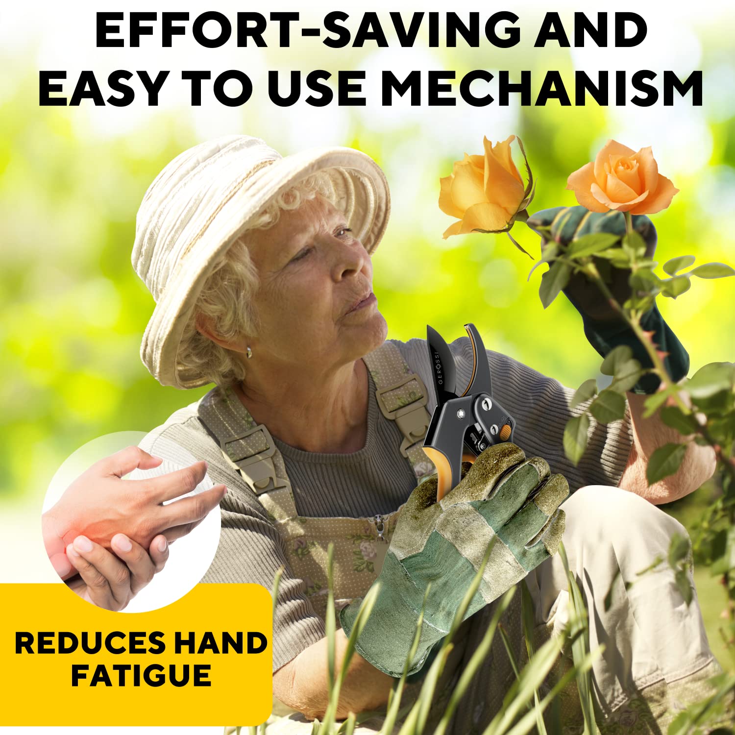 🔥Last day Clearance Sale 60% OFF🔥Ratchet Pruning Shears for Gardening Heavy Duty
