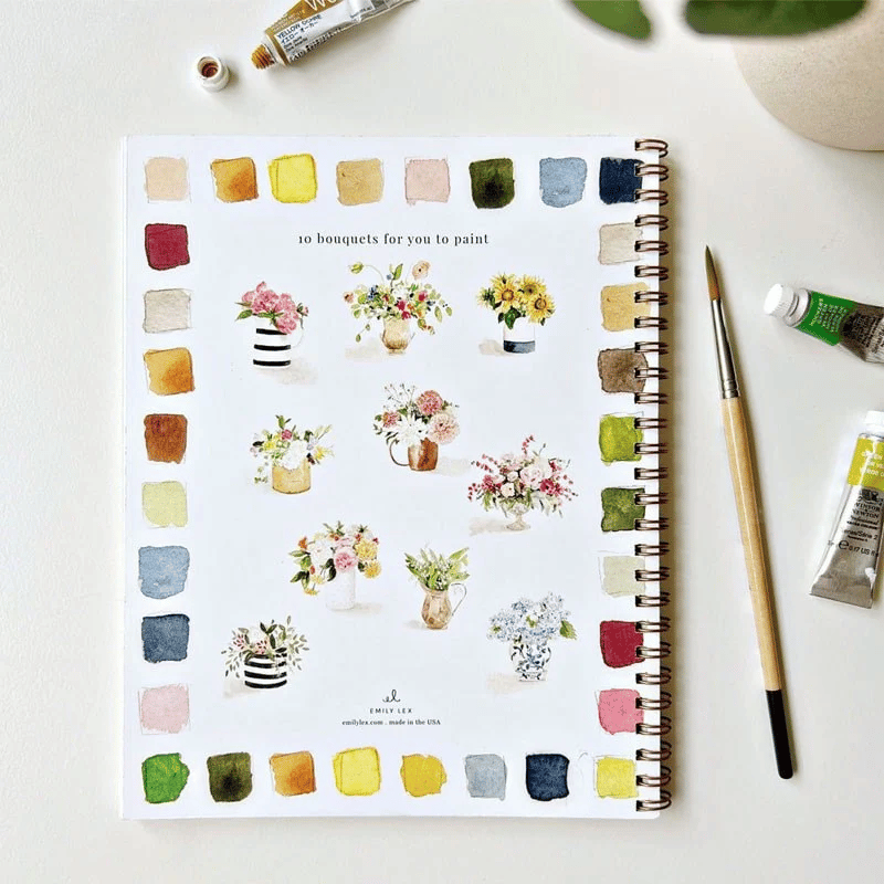 🖼️ Anfängerfreundliches 💕 Aquarell-Arbeitsbuch