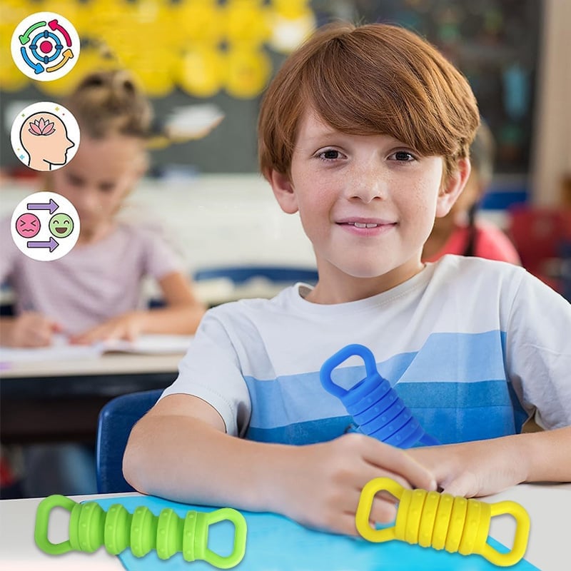 🎁TikTok Last Day Sale - 70% OFF🎉Fidget Push-Pull 4-Pack: Compact, Food-Grade Silicone – Stress Relief for Toddlers to Adults 💙