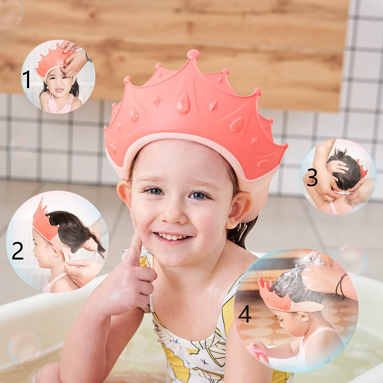 (🔥🔥🔥Early Mother's Day Sale- SAVE 50% OFF)👶 Baby Shower Cap Shield - Buy 2 Get 1 Free- -3 Pcs