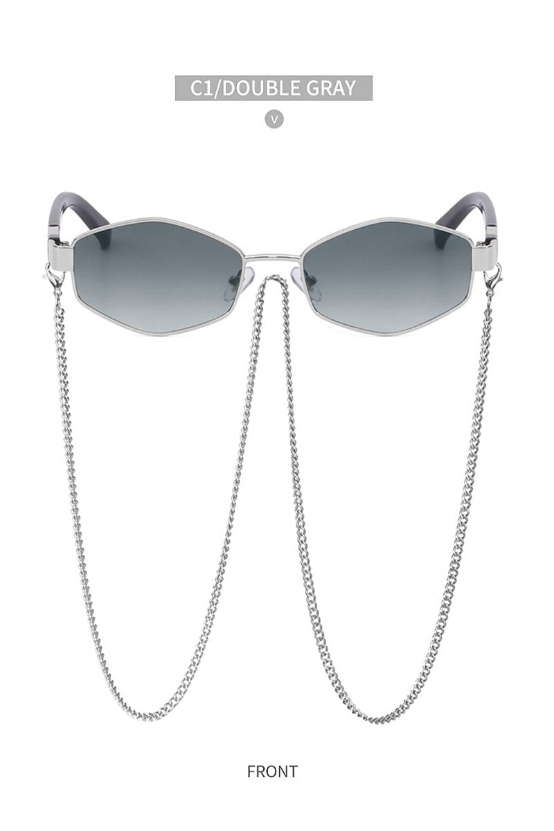Women's Fashion Chain Irregular Sunglasses